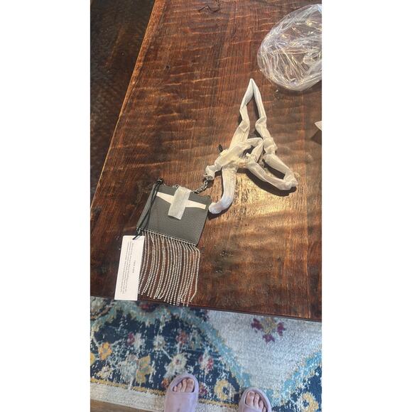 Rebecca Minkoff Leather Card Case on Chain - Picture 7 of 8